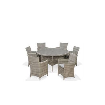 ARUBA 6C 144CM ROUND DINING SET