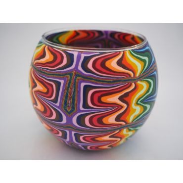 Candlemania - Hv Glowing Globe Candle Holder Rainbow