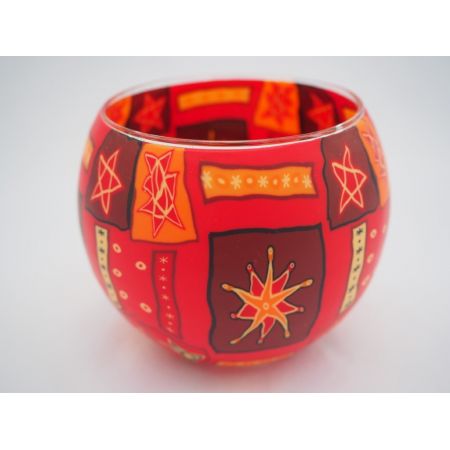 Candlemania - Hv Glowing Globe Candle Holder Red Star