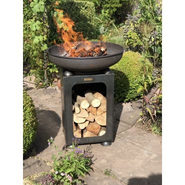 Firepits UK - Firebowl With Log Store