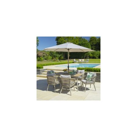 SARASOTA 6 SEAT RECT DINING SET 3.0M PARASOL