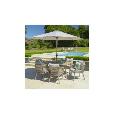 SARASOTA 6 SEAT RECT DINING SET 3.0M PARASOL